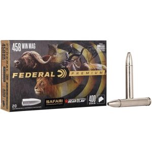 Federal premium cape-shok rifle ammunition. 458 win mag 400 gr tbbc 2250 fps - 20/ct