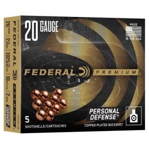 Federal personal defense shotshells w/flitecontrol 20ga 2-3/4" 10 plts 1325 fps #2b 5/ct