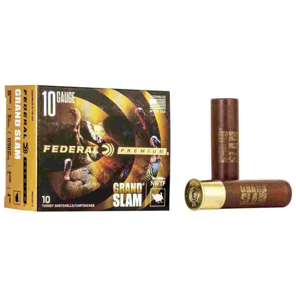 Federal grand slam shotshells 10 ga 3-1/2" 2 oz 1200 fps 5 10/rd