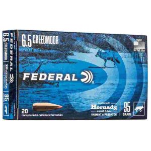 Federal varmint & predator rifle ammunition 6. 5 creedmoor 95 gr v-max 3300 fps 20/ct