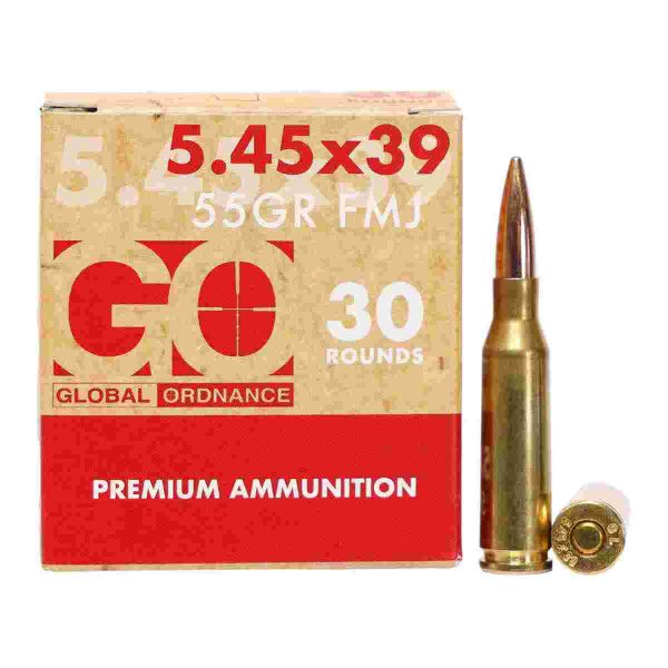 Global ordnance rifle ammunition 5. 45x39mm 55gr fmj 2854 fps 30/ct
