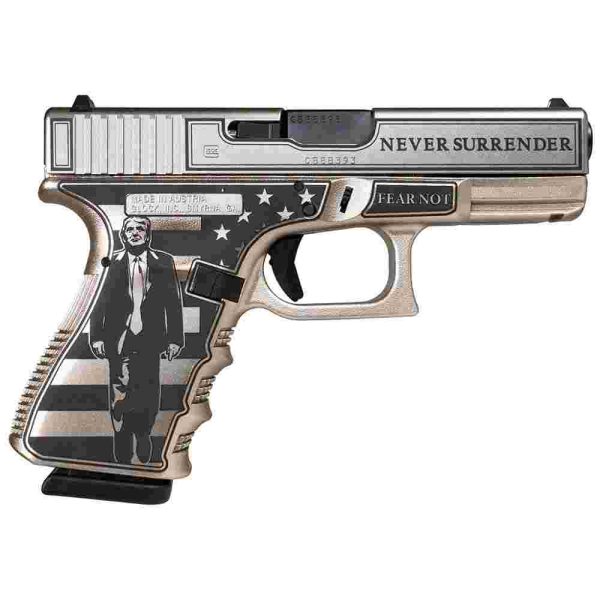 Glock 19 gen 3 custom "trump fight" handgun 9mm luger 15rd magazines (2) 4" barrel austria