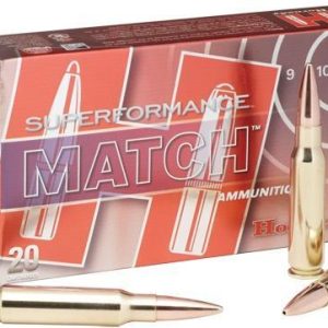Hornady superformance match rifle ammunition. 223 rem 75 gr bthp 2930 fps - 20/box