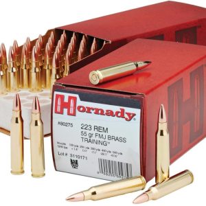 Hornady custom rifle ammunition. 223 rem 55 gr fmjbt 3240 fps - 50/box