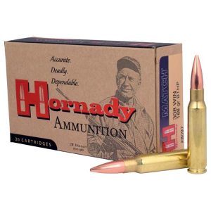 Hornady match rifle ammunition. 308 win 168 gr bthp 2700 fps - 20/box