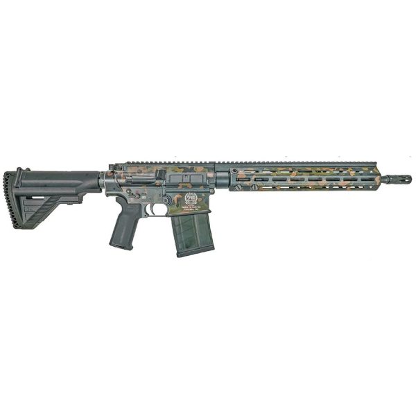 H&k 75th anniversary flecktarn rifle 5. 56/. 223 rem 30rd magazines (4) 16. 5" barrel flecktarn camo