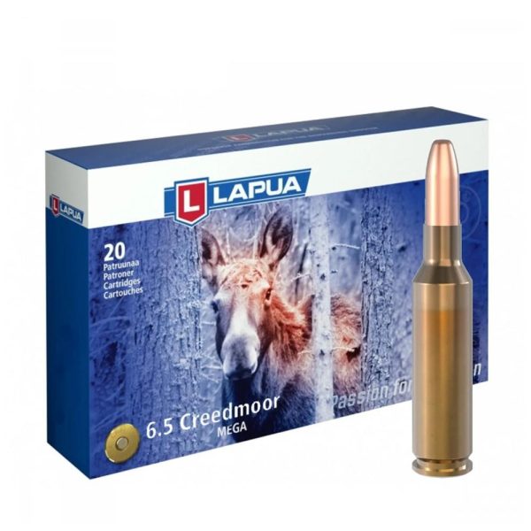 Lapua rifle ammuntion 6. 5 creedmoor 156gr mega sp 20/ct