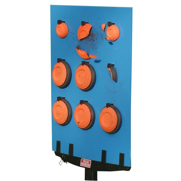Mtm bird board with 18 clay target clips blue