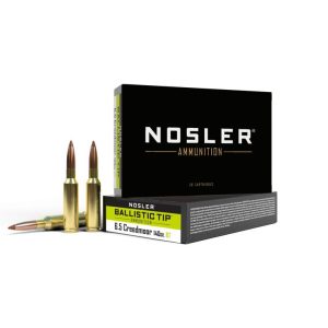 Nosler ballistic tip hunting ammunition 6. 5mm creedmoor 140g pt 2650 fps 20/ct