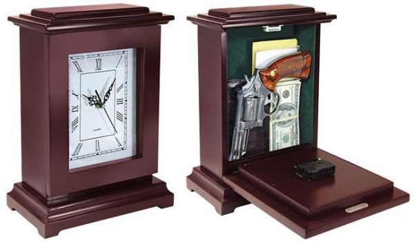 Personal security tall rectangle conceal clock