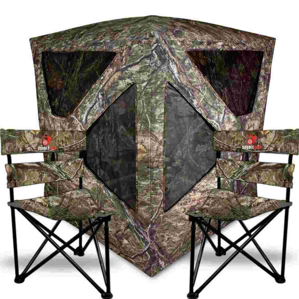 Primos double bull roughneck series ground blind w 2 tri stools sb