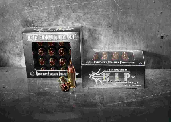 G2 research r. I. P. Handgun ammunition. 40 s&w 115 gr hp 1080 fps 20/box