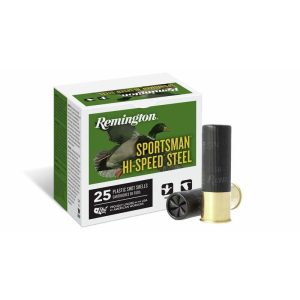 Remington sportsman steel 12 ga 3" max 1 3/8 oz #2 1300 fps 25/ct