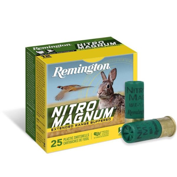 Remington nitro magnum shotshells 12 ga 2-3/4 in 1-1/2 oz #2 1260 fps 25/ct