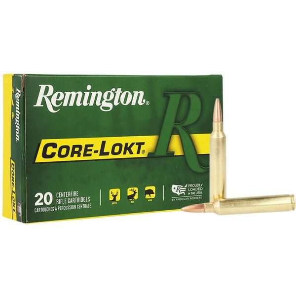 Remington core-lokt rifle ammunition 7mm rem ultra 150gr psp 3230 fps 20/ct