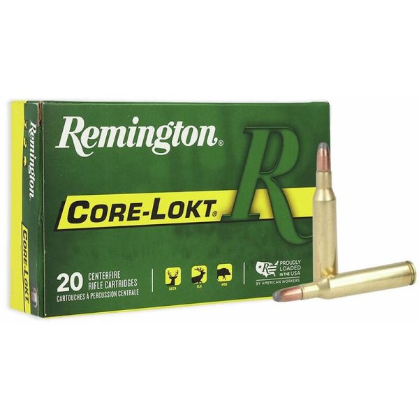 Remington core-lokt rifle ammunition. 257 roberts +p 117 gr sp 2650 fps 20/ct