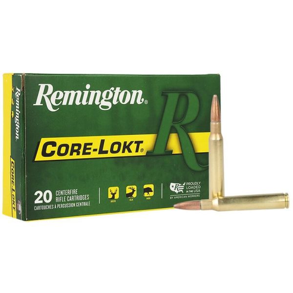 Remington core-lokt rifle ammunition 7x64mm brenneke 140 gr psp 2950 fps 20/ct