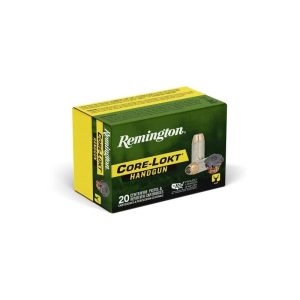 Remington core-lokt handgun ammunition 10mm auto 200gr sjhp 1100 fps 20/ct