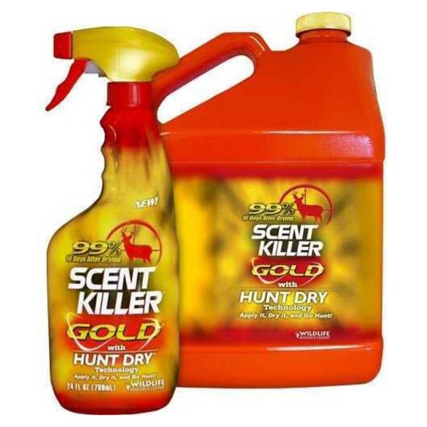 Wildlife research scent killer gold combo 24 oz spray bottle and 1 gal refill