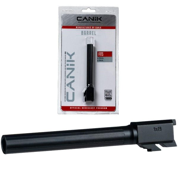 Canik steel drop in barrel for select canik pistols fluted full size black