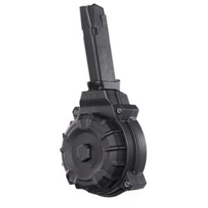 Promag handgun magazine for glock 48/43x black polymer drum 9mm luger 50/rd