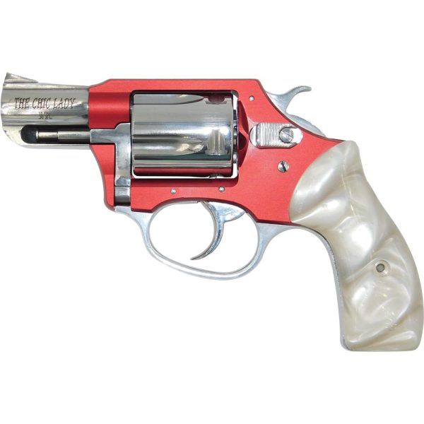 Charter arms chic lady handgun. 38 spl 5rd capacity 2" barrel red anodize pearlite grips