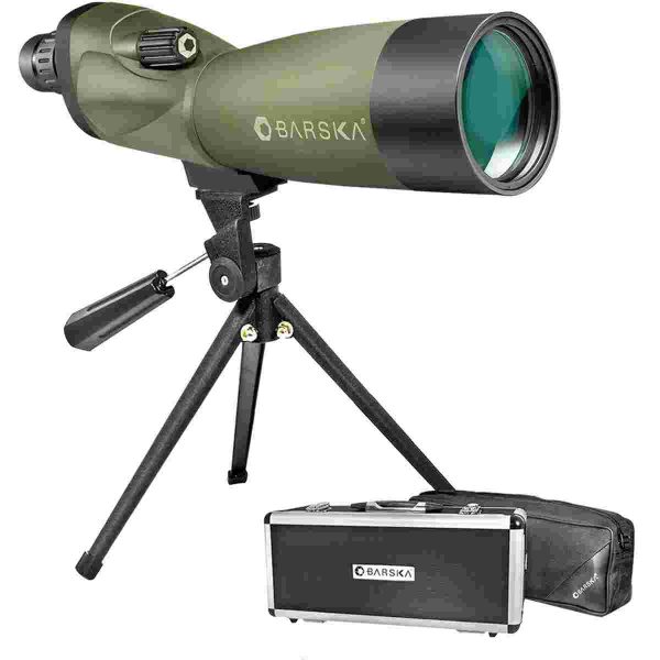 Barska blackhawk wp spotting scope tripod soft & hard case - 20-60x60mm matte