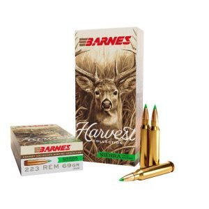Barnes harvest sierra tipped gameking ammunition. 223 rem 69gr pt 3000 fps 20/ct