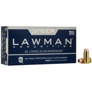 Speer lawman cleanfire handgun ammunition. 40 s&w 180 gr tmj 1000 fps 50/rd