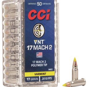 Cci varmint rimfire ammunition. 17 mach 2 17 gr vnt 2010 fps 50/ct