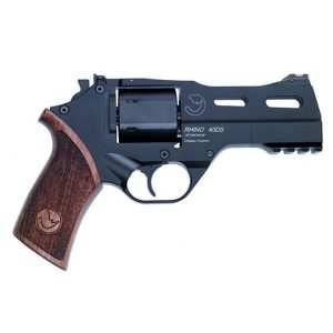 Chiappa 40ds rhino handgun. 357 mag 6rd capacity 4" barrel black with wood grip and 3 moon clips