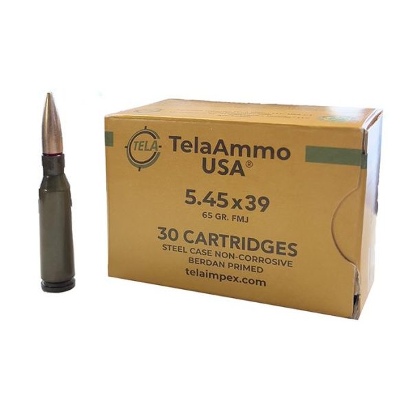 Wolf telaammo rifle ammunition 5. 45x39 65gr fmj 2959 fps 30/ct