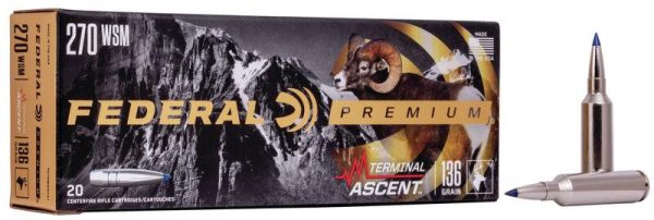 Federal terminal ascent rifle ammuntion. 270 wsm 136 gr 3240 fps 20/ct