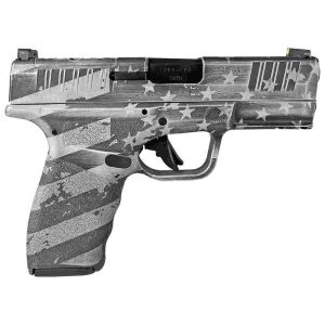 Springfield hellcat pro osp "distressed flag white" handgun 9mm luger 15rd(2) magazines 3. 7" barrel