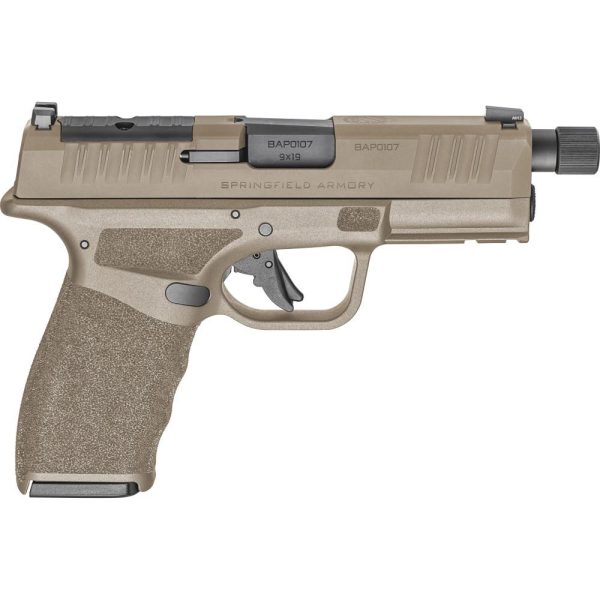 Springfield armory hellcat pro osp handgun 9mm luger 10rd magazines (2) 4. 4" 1/2x28 threaded barrel fde