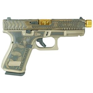 Glock 19 gen 5 custom "revolution-colonial brown" handgun 9mm luger 15rd magazines (3) 4. 02" threaded barrel austria