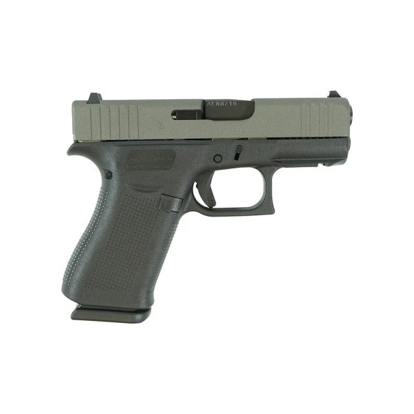 Glock 43x "two tone" sliver slide handgun 9mm luger 10rd magazines(2) 3. 4" barrel front grip rail usa made