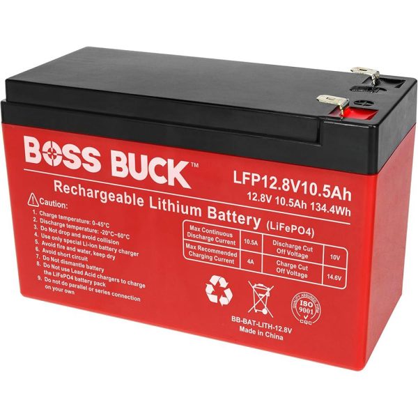 Boss buck 12v 10. 5mah lithium feeder battery