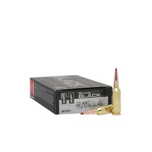 Hornady black rifle ammunition 22 arc 75 gr eld match 20/ct