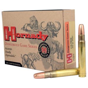 Hornady dangerous game series rifle ammunition. 416 rem mag 400 gr dgs 2400 fps - 20/box