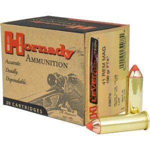 Hornady leverevolution rifle ammunition. 41 mag 190 gr ftx 1620 fps 20/ct
