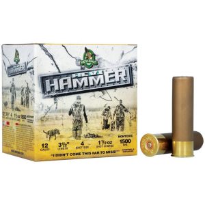Hevi-shot hevi-hammer shotshell 12 ga 3. 5" 1. 5 oz 1500 fps 4 25/rd