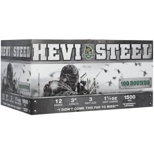 Hevi-shot hevi-steel shotshells 20ga 3" 1-1/4oz 1500 fps #3 100/ct