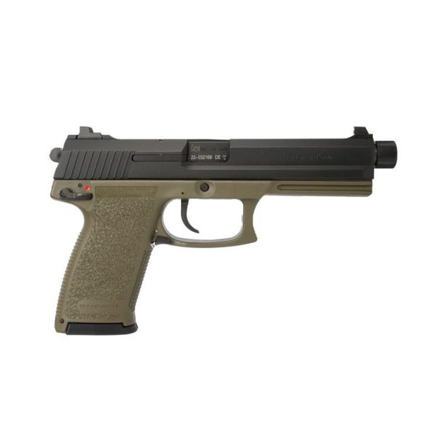 H&k mark 23 handgun. 45 auto 12rd magazines(2) 5. 87" threaded barrel green frame