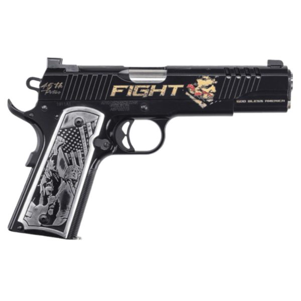 Auto-ordnance trump fight 1911 handgun. 45 acp 7rd magazine 5" barrel