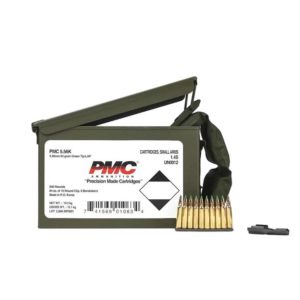 Pmc rifle ammunition 5. 56 nato 62 gr green tip 2920 fps 1680/ct w/bandoleer metal box (2-metal boxes) 1680/ct total