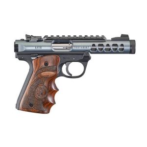 Ruger mk iv 22/45 lite. 22lr 4. 4 barrel 10rd magazine diamond grey finish with target laminate grip