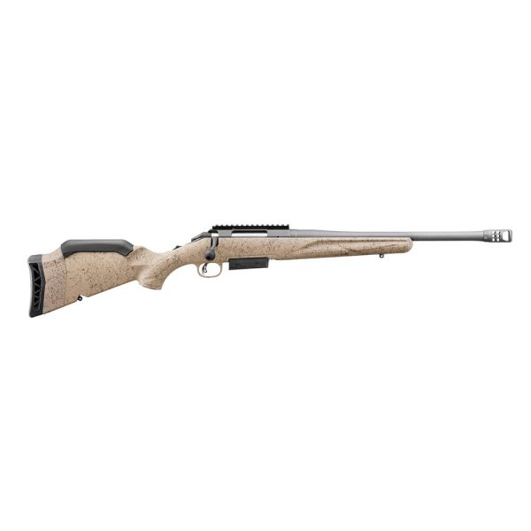 Ruger american rifle gen ii ranch. 450 bushmaster 3rd magazine 16. 4" fluted threaded barrel fde splatter stock