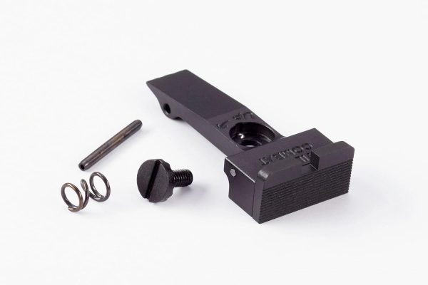 Wilson combat rear sight for colt 2020 python/anaconda adjustable serrated blade black with square notch