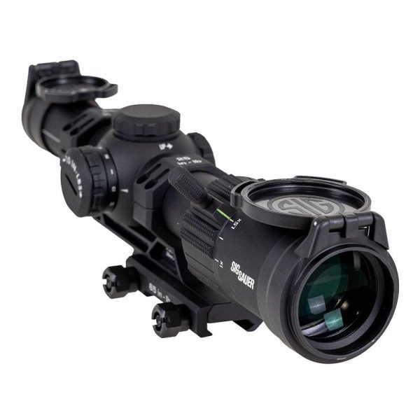 Sig sauer tango-mrs rifle scope 1-6x24 30mm sfp hellfire fl-6 moa illum. Black with mount